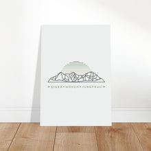Charger l'image dans la galerie, Eiger-Mönch-Jungfrau Premium Poster auf mattem Papier