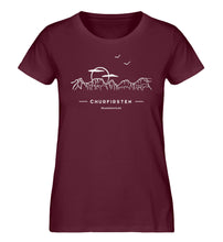 Laden Sie das Bild in den Galerie-Viewer, Churfirsten - Premium Berg Shirt Damen (Burgundy)