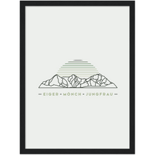 Laden Sie das Bild in den Galerie-Viewer, Eiger Mönch und Jungfrau Poster mit Rahmen