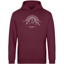 Laden Sie das Bild in den Galerie-Viewer, Eiger - Premium Berg Hoodie (Burgundy)