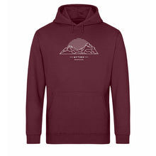 Laden Sie das Bild in den Galerie-Viewer, Mythen - Premium Berg Hoodie (Burgundy)