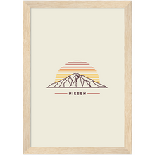 Laden Sie das Bild in den Galerie-Viewer, Niesen Poster mit Rahmen