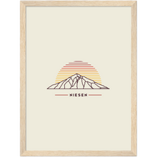 Laden Sie das Bild in den Galerie-Viewer, Niesen Poster mit Rahmen