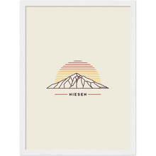 Laden Sie das Bild in den Galerie-Viewer, Niesen Poster mit Rahmen