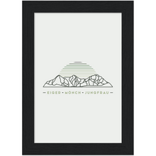 Laden Sie das Bild in den Galerie-Viewer, Eiger Mönch und Jungfrau Poster mit Rahmen