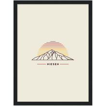 Laden Sie das Bild in den Galerie-Viewer, Niesen Poster mit Rahmen
