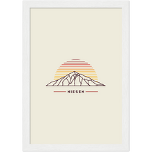 Laden Sie das Bild in den Galerie-Viewer, Niesen Poster mit Rahmen