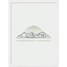 Laden Sie das Bild in den Galerie-Viewer, Eiger Mönch und Jungfrau Poster mit Rahmen