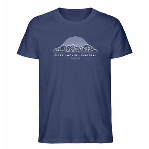 Eiger Mönch Jungfrau - Premium Berg Shirt Men (Navy)