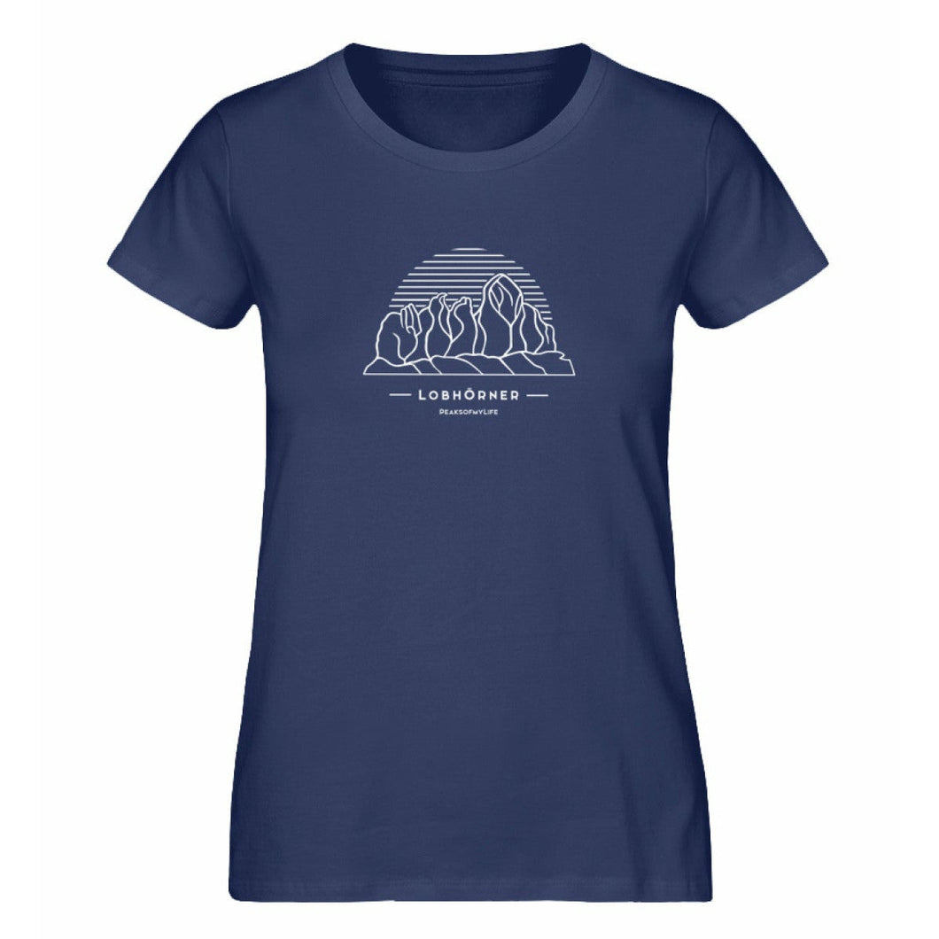 Lobhörner - Premium Berg Shirt Damen (Navy)