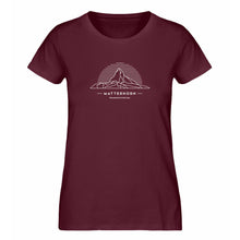 Laden Sie das Bild in den Galerie-Viewer, Matterhorn - Premium Berg Shirt Damen (Brugundy)
