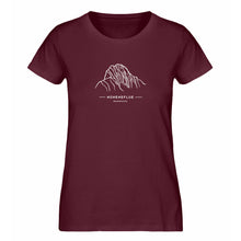 Laden Sie das Bild in den Galerie-Viewer, Nüneneflue - Premium Berg Shirt Damen (Burgundy)
