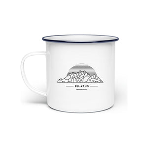 Pilatus  - Berg-Tasse aus Emaille