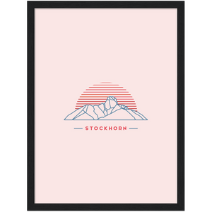 Stockhorn Poster mit Rahmen