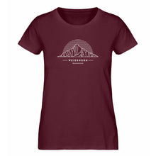 Laden Sie das Bild in den Galerie-Viewer, Weisshorn - Premium Berg Shirt Damen (Brugundy)
